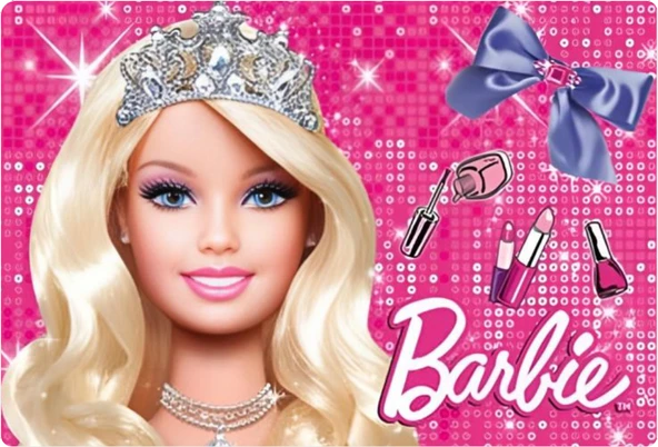 Barbie Dikdörtgen Pasta Yenilebilir Resim Baskı 28*19 cm ürün görseli 1
