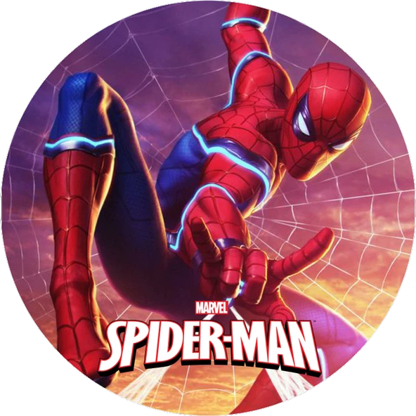 Spiderman Yuvarlak Pasta Yenilebilir Resim Baskı 20 cm ürün görseli 1