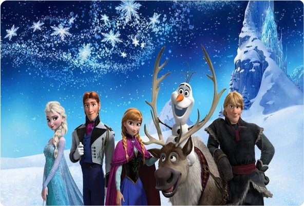 Frozen Dikdörtgen Pasta Yenilebilir Resim Baskı 28*19 cm ürün görseli 1