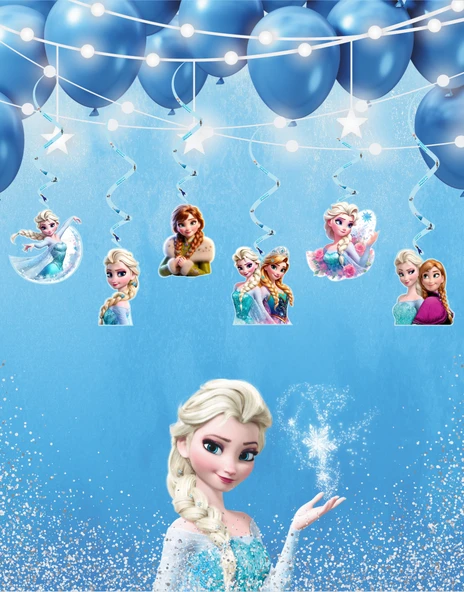 Frozen Temalı 3D Tavan Sarkıt 6 lı ürün görseli 1