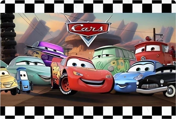 Cars Dikdörtgen Pasta Yenilebilir Resim Baskı 28*19 cm ürün görseli 1
