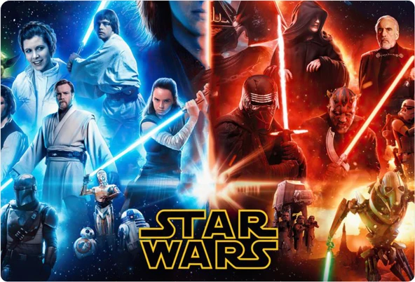 Starwars Dikdörtgen Pasta Yenilebilir Resim Baskı 28*19 cm ürün görseli 1