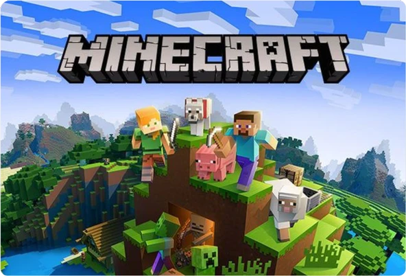Minecraft Dikdörtgen Pasta Yenilebilir Resim Baskı 28*19 cm ürün görseli 1
