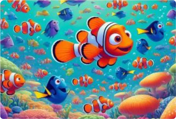 Nemo Dikdörtgen Pasta Yenilebilir Resim Baskı 28*19 cm ürün görseli 1