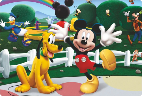 Mickey Mouse Dikdörtgen Pasta Yenilebilir Resim Baskı 28*19 cm ürün görseli 1