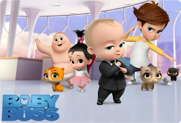 Baby Boss Dikdörtgen Pasta Yenilebilir Resim Baskı 28*19 cm ürün görseli 1