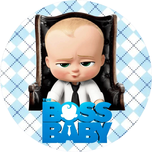Baby Boss Yuvarlak Pasta Yenilebilir Resim Baskı 20 cm ürün görseli 1