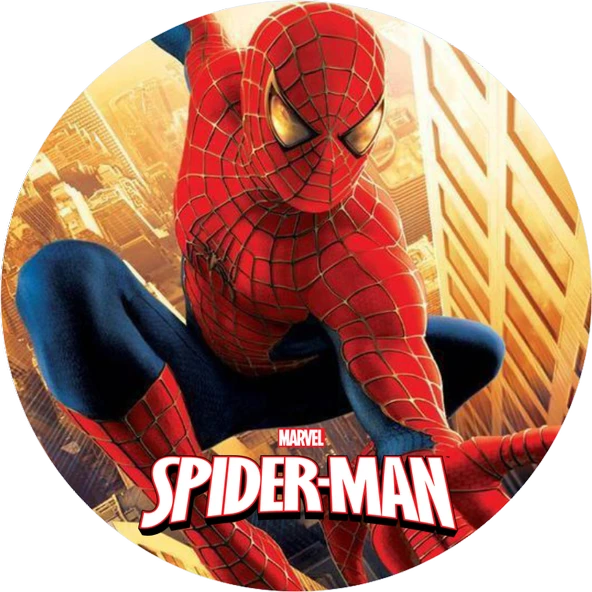 Spiderman Yuvarlak Pasta Yenilebilir Resim Baskı 20 cm ürün görseli 1