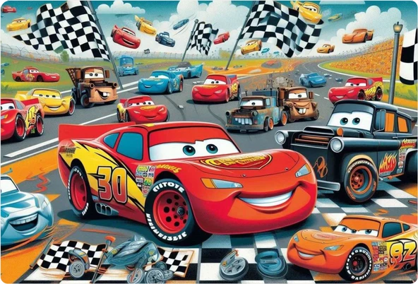 Cars Dikdörtgen Pasta Yenilebilir Resim Baskı 28*19 cm ürün görseli 1