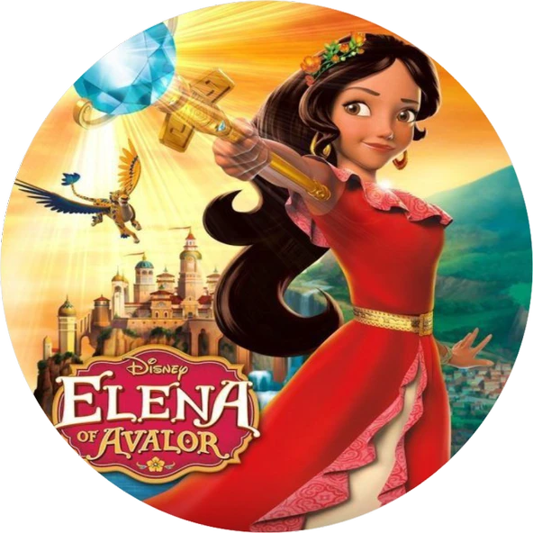 Elena Yuvarlak Pasta Yenilebilir Resim Baskı 20 cm ürün görseli 1