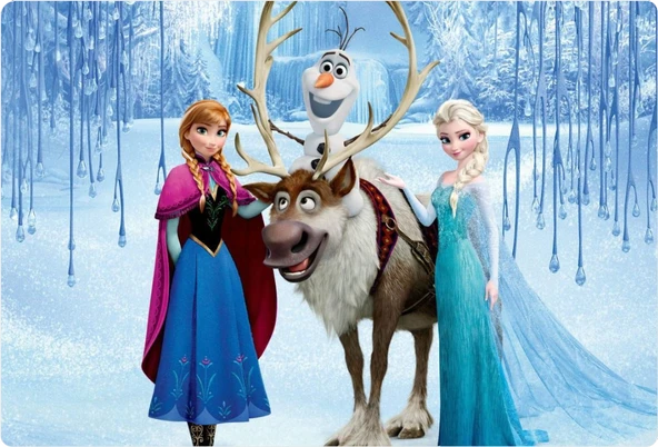 Frozen Dikdörtgen Pasta Yenilebilir Resim Baskı 28*19 cm ürün görseli 1