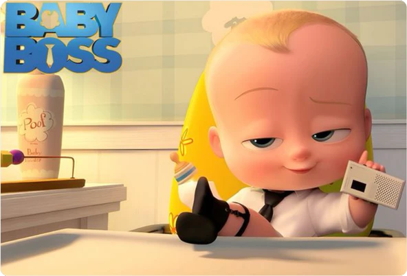 Baby Boss Dikdörtgen Pasta Yenilebilir Resim Baskı 28*19 cm ürün görseli 1