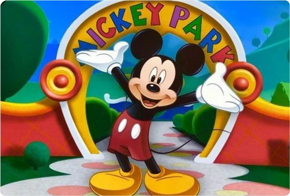Mickey Mouse Dikdörtgen Pasta Yenilebilir Resim Baskı 28*19 cm ürün görseli 1