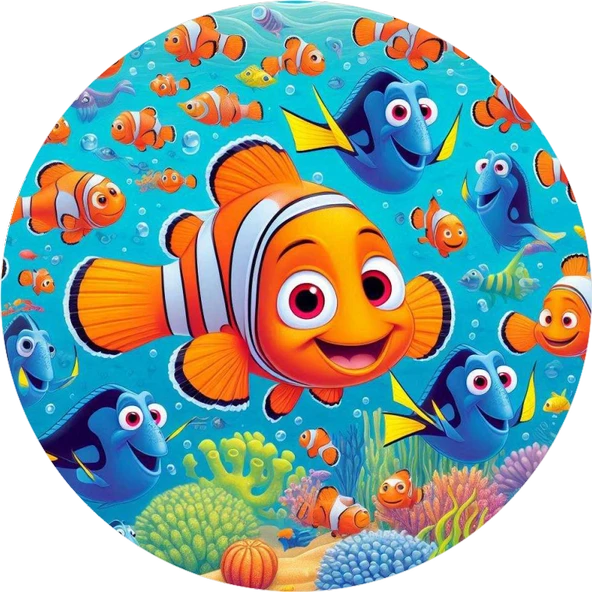 Nemo Yuvarlak Pasta Yenilebilir Resim Baskı 20 cm ürün görseli 1