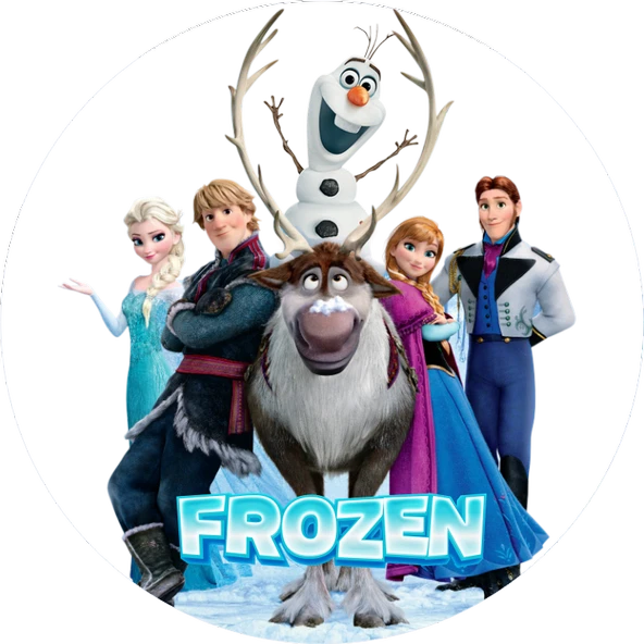 Frozen Yuvarlak Pasta Yenilebilir Resim Baskı 20 cm ürün görseli 1