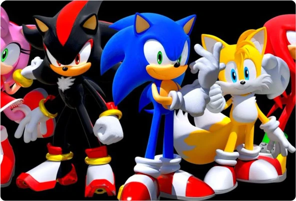 Sonic Dikdörtgen Pasta Yenilebilir Resim Baskı 28*19 cm ürün görseli 1