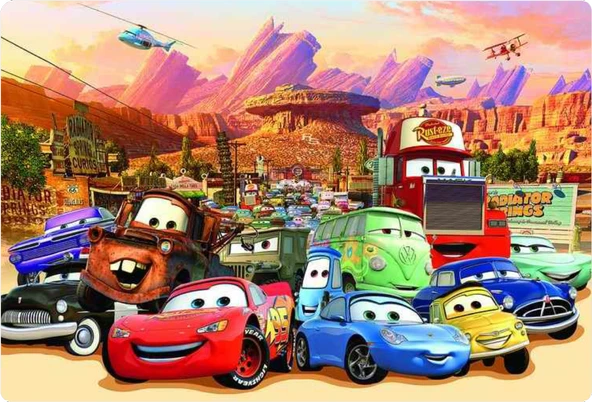 Cars Dikdörtgen Pasta Yenilebilir Resim Baskı 28*19 cm ürün görseli 1