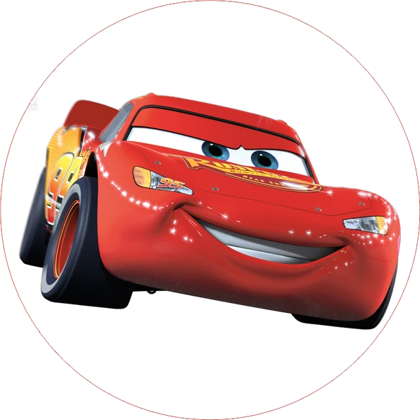 Cars Yuvarlak Pasta Yenilebilir Resim Baskı 20 cm ürün görseli 1