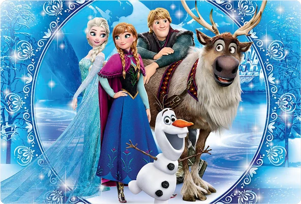 Frozen Dikdörtgen Pasta Yenilebilir Resim Baskı 28*19 cm ürün görseli 1