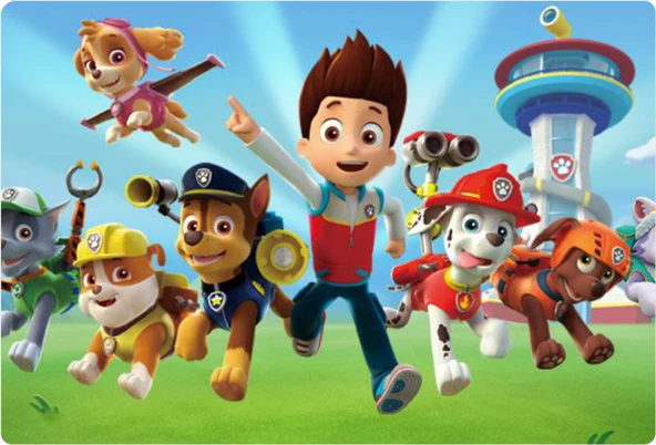 Paw Patrol Dikdörtgen Pasta Yenilebilir Resim Baskı 28*19 cm ürün görseli 1