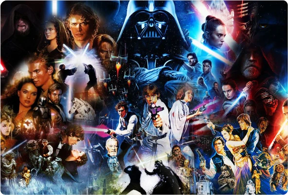 Starwars Dikdörtgen Pasta Yenilebilir Resim Baskı 28*19 cm ürün görseli 1