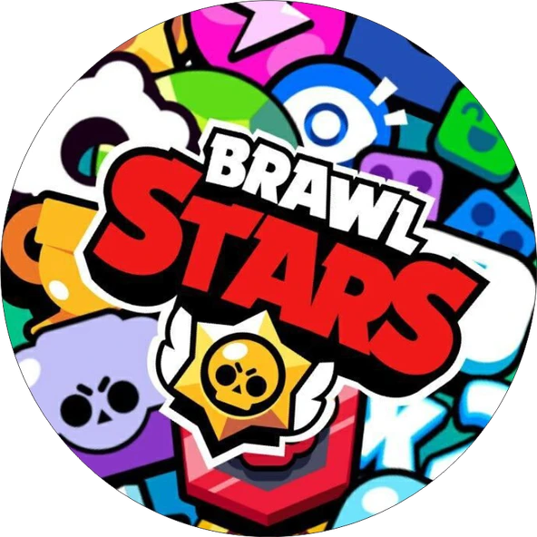 Brawl Stars Yuvarlak Pasta Yenilebilir Resim Baskı 20 cm ürün görseli 1