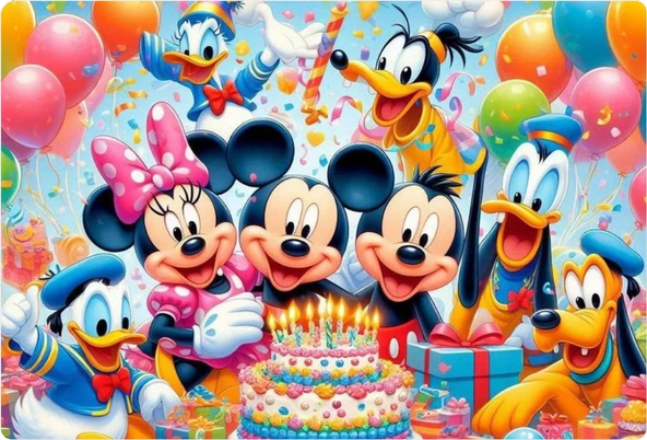 Disney Dikdörtgen Pasta Yenilebilir Resim Baskı 28*19 cm ürün görseli 1