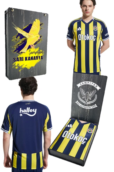 Fenerbahçe Orijinal Lisanslı 2025/26 Çubuklu Yeni Sezon Forma Hediyelik Ahşap kutulu ürün görseli 1
