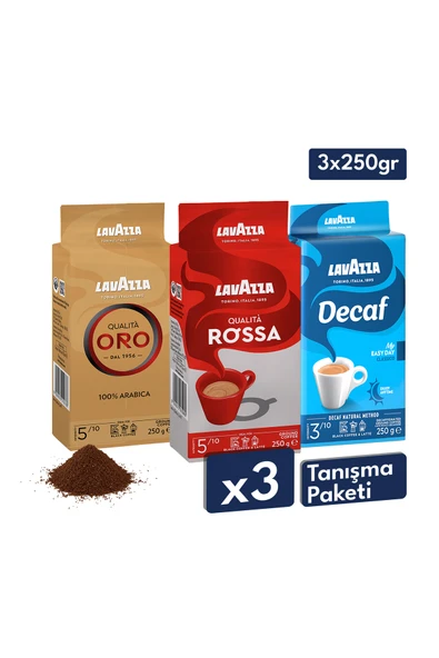 Lavazza Decaf My Easy Day Classico, Qualita Oro 100% Arabica, Qualita Rossa Filtre Kahve 250 gr | Üçlü Avantajlı Paket ürün görseli 1