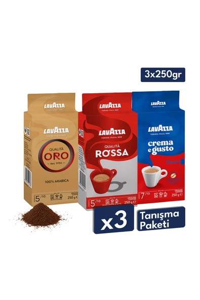 Lavazza Qualita Oro 100% Arabica, Crema e Gusto, Qualita Rossa Filtre Kahve 250 gr | Üçlü Avantajlı Paket ürün görseli 1