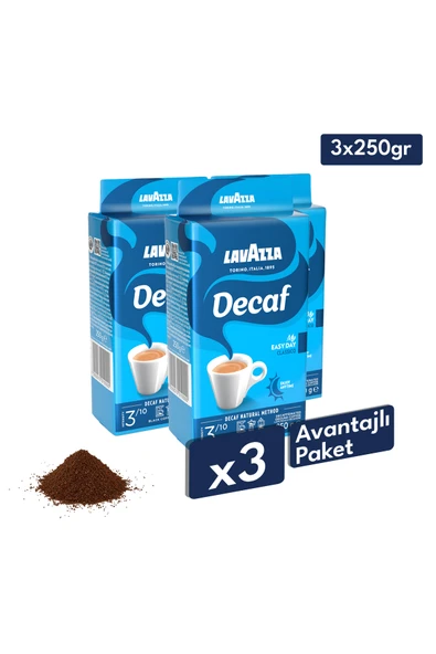 Decaf My Easy Day Öğütülmüş Kafeinsiz Filtre Kahve 250 gr | 3'lü Avantajlı Paket ürün görseli 1
