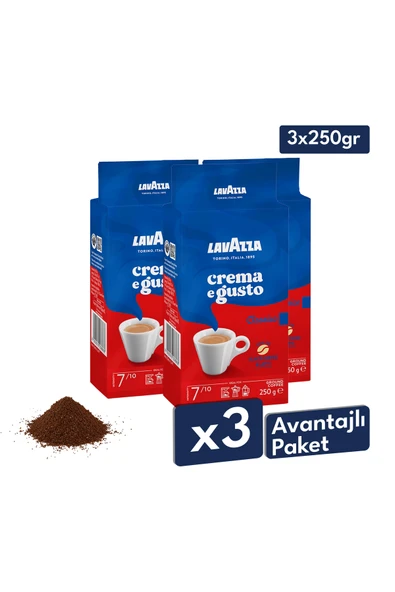 Crema E Gusto Öğütülmüş Filtre Kahve 250 gr | 3'lü Avantajlı Paket ürün görseli 1