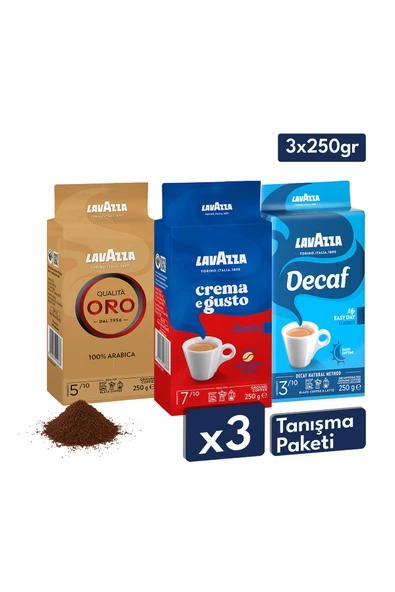 Lavazza Decaf My Easy Day Classico, Qualita Oro 100% Arabica, Crema e Gusto Filtre Kahve 250 gr | Üçlü Avantajlı Paket ürün görseli 1