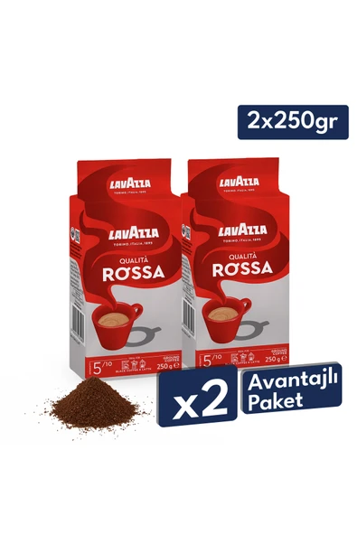 Qualita Rossa Öğütülmüş Filtre Kahve 250 g | 2'li Avantajlı Paket ürün görseli 1