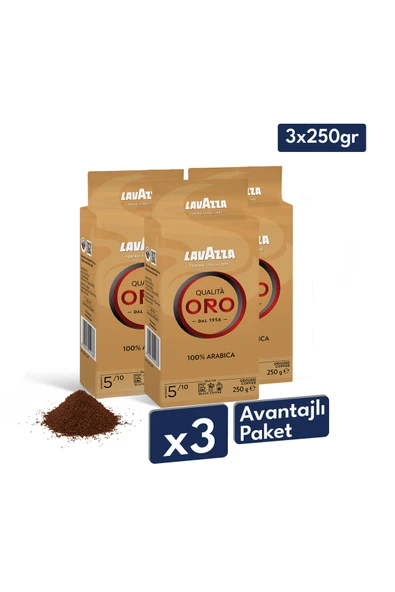 Qualita Oro %100 Arabica Öğütülmüş Filtre Kahve 250 gr | 3'lü Avantajlı Paket ürün görseli 1