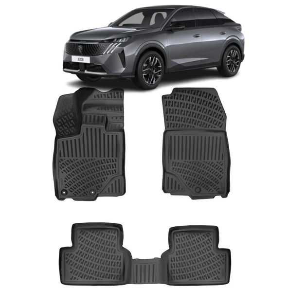 Bod Peugeot 3008 3d Havuzlu Paspas 2024-Sonrası Hybrid ürün görseli 1