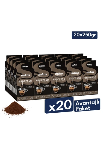 Espresso Classico Italiano Öğütülmüş Filtre Kahve, 250 g | 20'li Avantajlı Paket ürün görseli 1