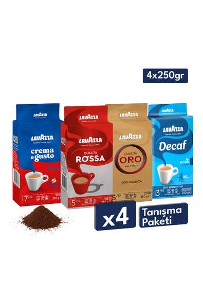 Lavazza Decaf My Easy Day Classico, Qualita Oro 100% Arabica, Crema e Gusto, Qualita Rossa Filtre Kahve 250 gr | Dörtlü Avantajlı Paket ürün görseli 1