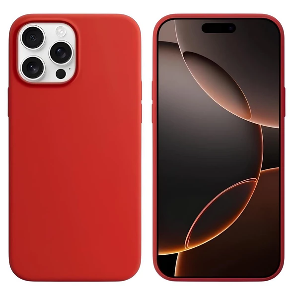 Apple iPhone 16 Pro 6.3'' Liquit Lansman Silikon Kırmızı ürün görseli 1