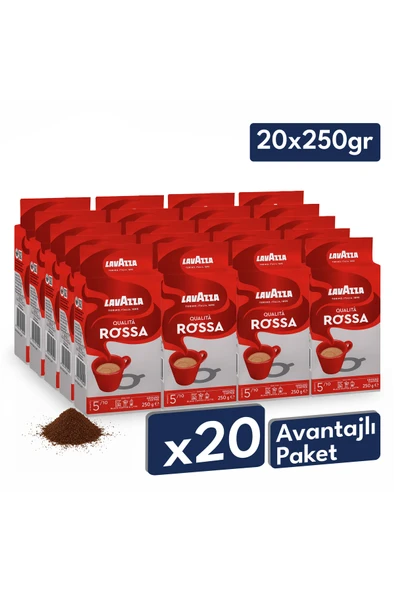 Qualita Rossa Öğütülmüş Filtre Kahve 250 g | 20'li Avantajlı Paket ürün görseli 1