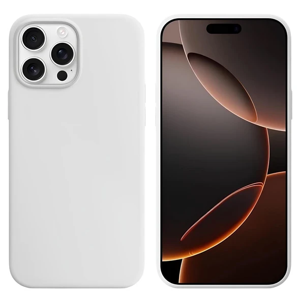 Apple iPhone 16 Pro 6.3'' Liquit Lansman Silikon Beyaz ürün görseli 1