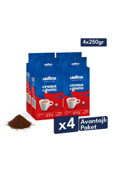 Crema E Gusto Öğütülmüş Filtre Kahve 250 gr | 4'lü Avantajlı Paket ürün görseli 1