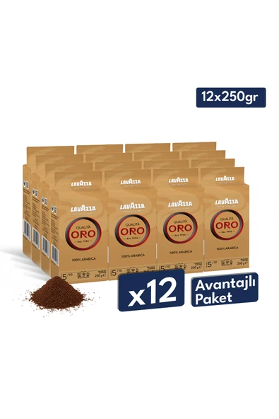 Qualita Oro %100 Arabica Öğütülmüş Filtre Kahve 250 gr | 12'li Avantajlı Paket ürün görseli 1