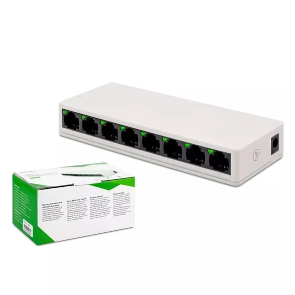 Pix-Link Lv-Sw08 Ethernet Switch 10/100Mbps 8Port Beyaz ürün görseli 1