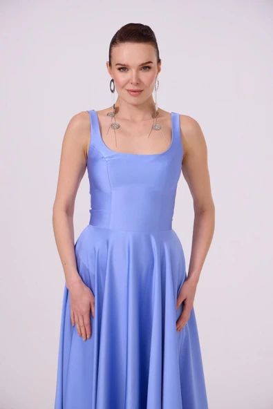 ELBISE MIDI SIRTI ACIK - Resim 4