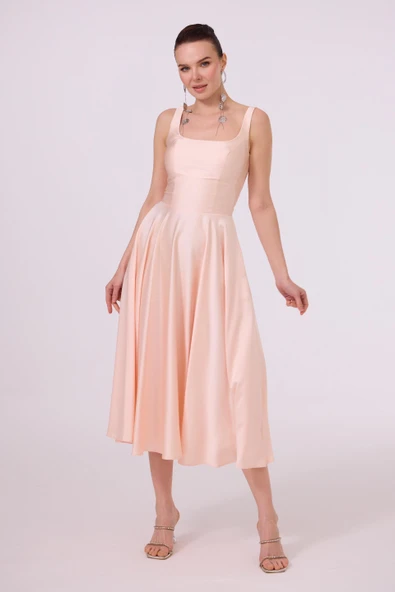 ELBISE MIDI SIRTI ACIK - Resim 12