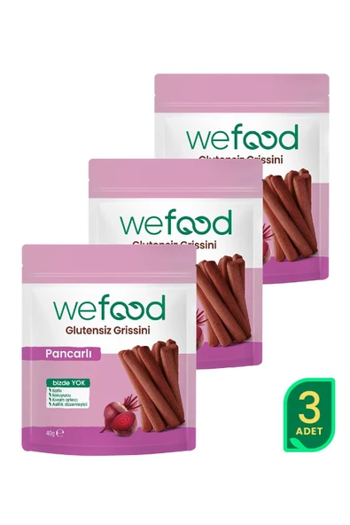 Wefood Glutensiz Grissini Pancarlı 40 g 3'lü ürün görseli 1