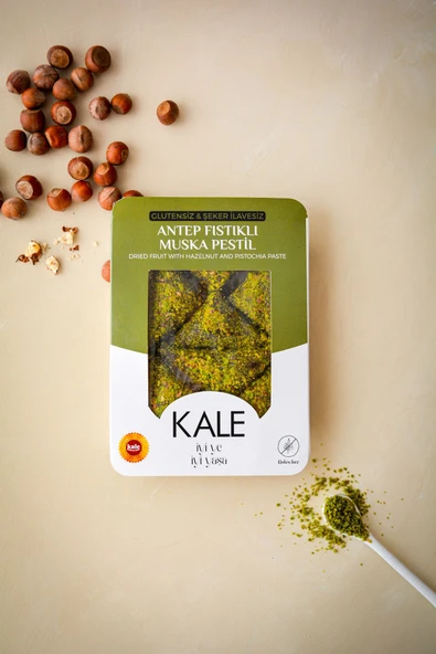 Kale Pestil & Köme Glutensiz - Şeker İlavesiz Karabuğdaylı Antep Fıstıklı Gümüşhane Muska Pestil 230 g ürün görseli 1