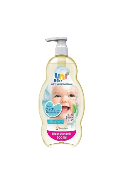 Uni Baby Saç Ve Vücut Şampuanı 900 ml ürün görseli 1