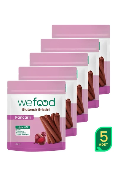 Wefood Glutensiz Grissini Pancarlı 40 g 5'li ürün görseli 1